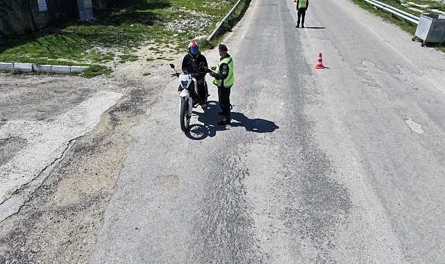 Kırklareli'nde jandarma ekiplerinden bayram öncesi dronlu denetim