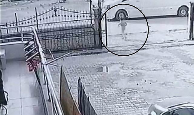 Küçük çocuğun minibüsün altında kaldığı anlar kamerada