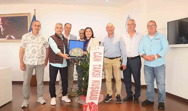 Kuşadalı taksiciler Başkan Çerçioğlu ile görüştü