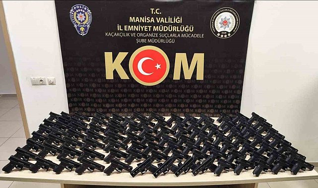 Manisa'da 100 adet ruhsatsız tabanca ele geçirildi