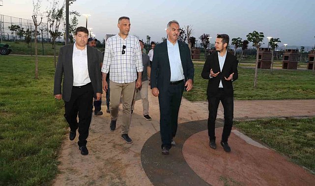 Mehmet Kuş Eyyübiye Millet Bahçesi'nde incelemelerde bulundu