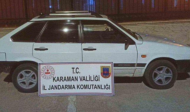Mersin'den çalınan otomobil Karaman'da bulundu