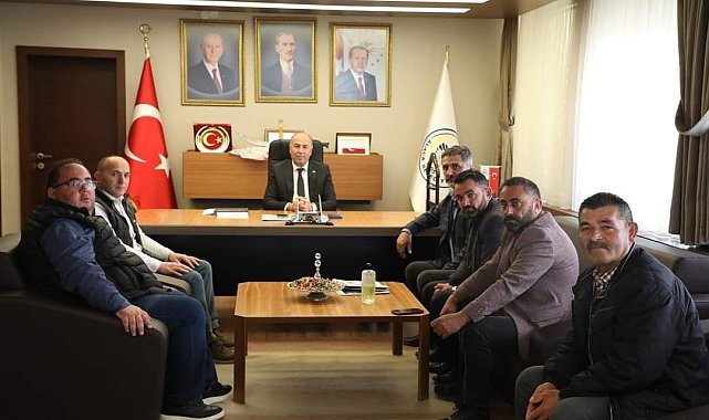 Muhtarlardan Başkan Arslan'a tebrik ziyareti