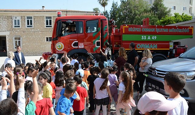 Öğrencilere orman yangınlarıyla mücadele anlatıldı