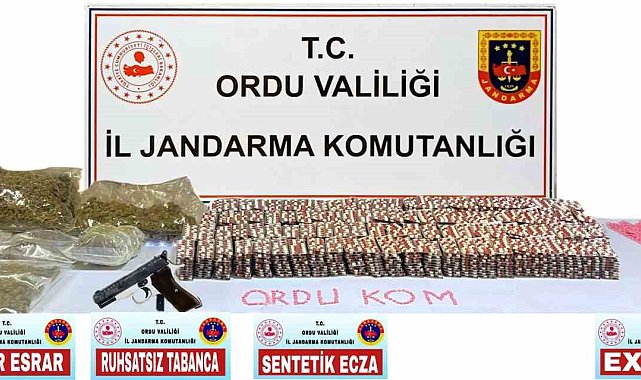 Ordu'da jandarma ekiplerin uyuşturucu operasyonu: 3 tutuklama
