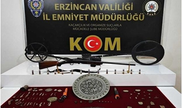 Otlukbeli'de define avcısı yakalandı