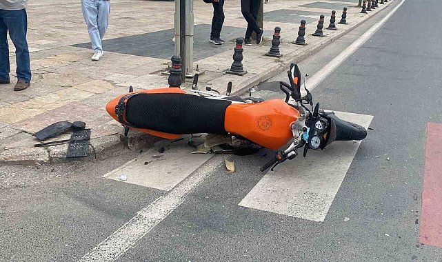 Otomobil ile motosiklet çarpıştı: 1 yaralı