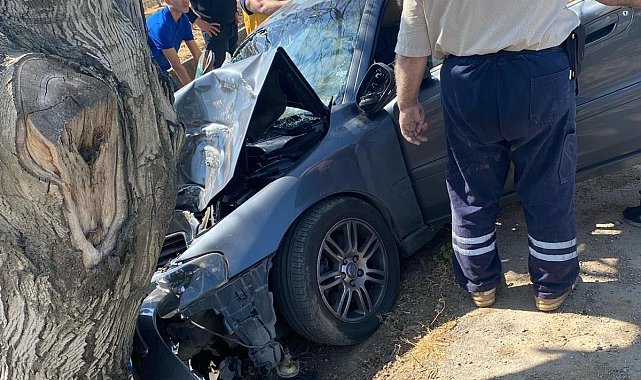 Otomobil sulama kanalına düştü: 2 yaralı