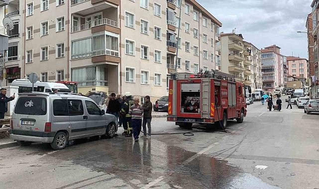 Pazara gitti, döndüğünde aracını yanmış halde buldu