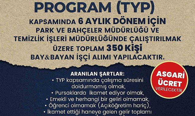 Pursaklar Belediyesi 350 işçi alımı yapacak