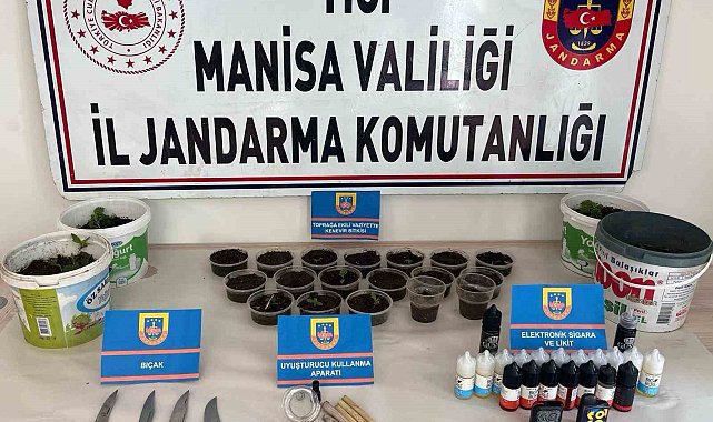 Saksılarda kenevir yetiştiriyordu