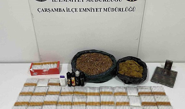 Samsun'da kaçak tütün mamulleri ele geçirildi