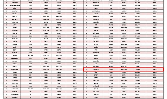 Samsun'daki yabancı sayısı 2024'te değişmedi