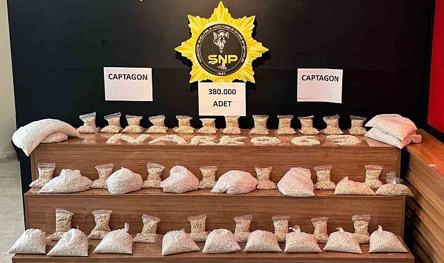 Şanlıurfa'da 380 bin adet uyuşturucu hap ele geçirildi