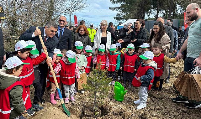 Sinop'ta 300 fidan toprakla buluştu