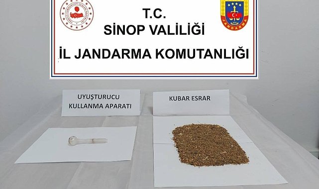 Sinop'ta 83 gram kubar esrar ele geçirildi