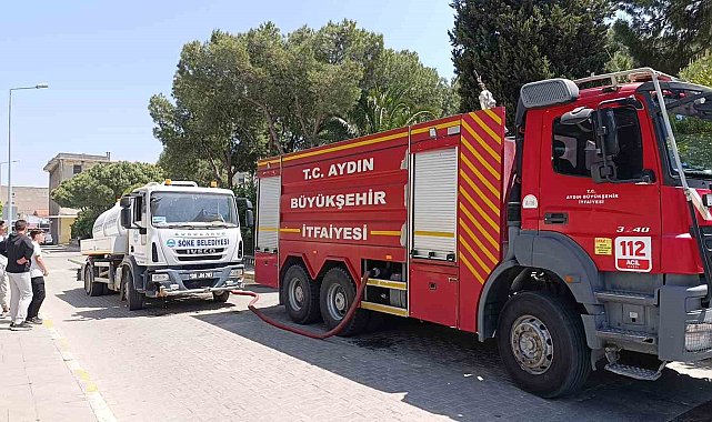 Söke'de okul binasında yangın