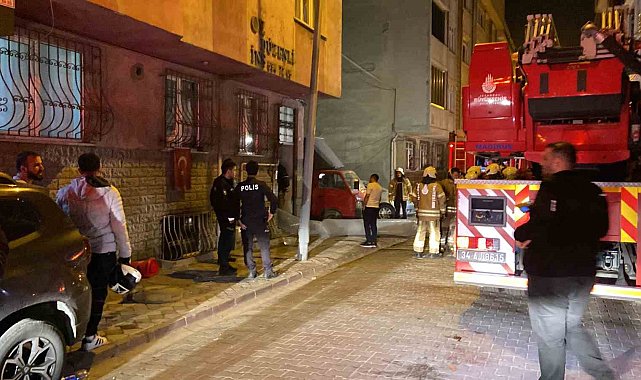 Sultangazi'de 4 katlı binanın bodrum katında korkutan yangın