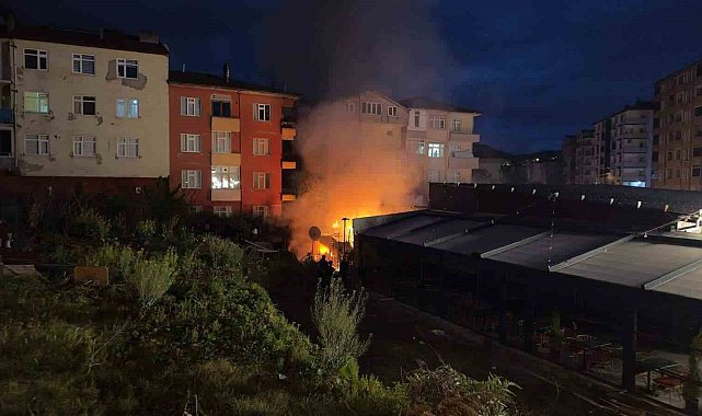 Süs bitkileri serasında yangın çıktı