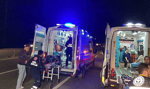 Takla atan araçta can pazarı: 9 yaralı