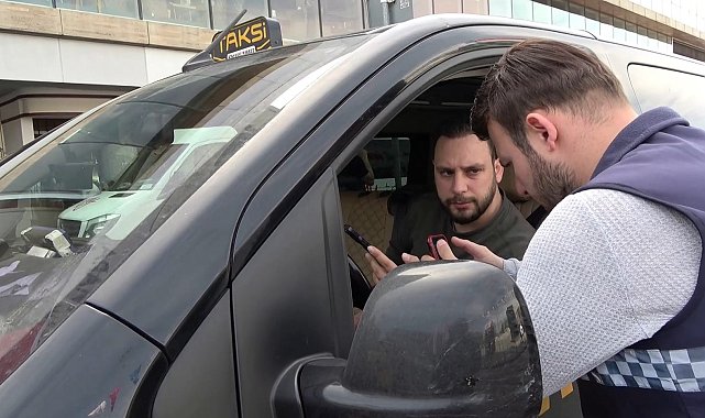 Taksim'de ticari taksi denetimi yapıldı