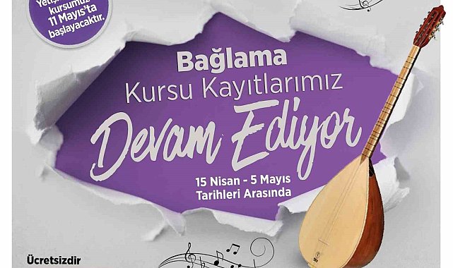 Talas Musiki Cemiyeti'nde bağlama kursu