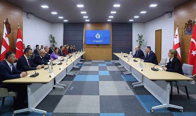 TBMM Milli Savunma Komisyonu Başkanı Akar, Gürcistan İçişleri Bakanı Gomelauri ile bir araya geldi