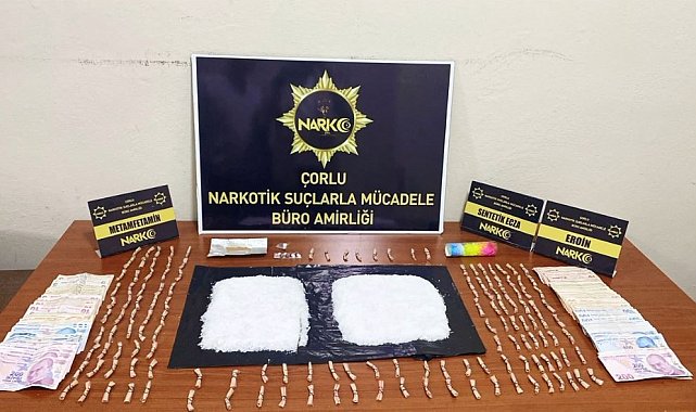 Tekirdağ'da 1 kilo metamfetamin ele geçirildi: 2 kişi tutuklandı