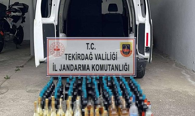 Tekirdağ'da şüpheli araçtan kaçak içki çıktı