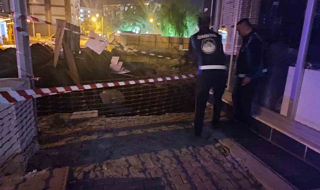 Toprak kaymasının olduğu alanda önlemler alındı