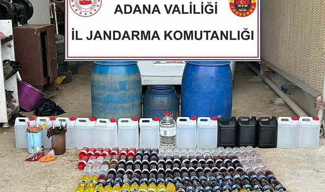 Yüreğir'de 200 litre sahte içki ele geçirildi