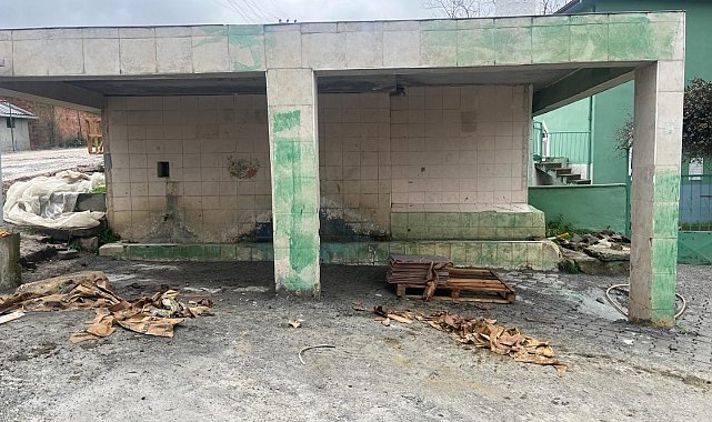 Zamanla yıpranan çeşmeye estetik dokunuş