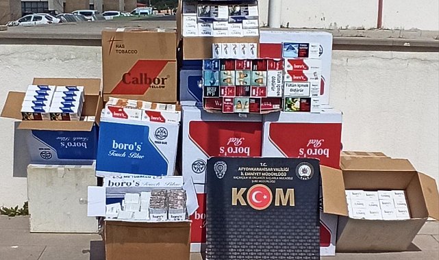 465 paket kaçak sigara ile 200 bin adet boş makaron ele geçirildi