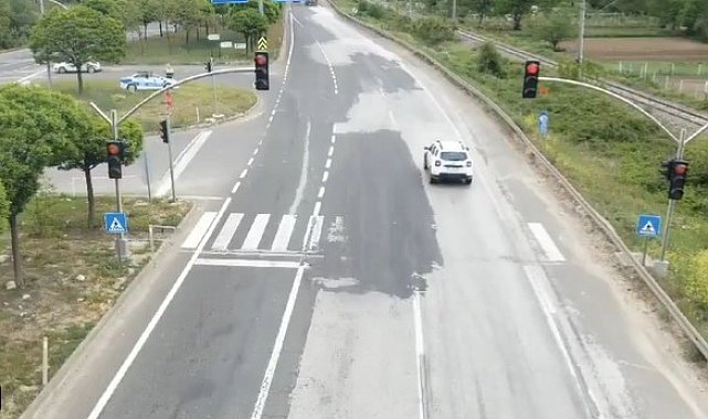 7 araç ve sürücüsüne drone denetimleri