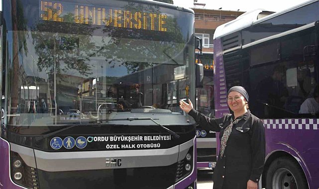 70 kişilik otobüsün Ayşegül kaptanı