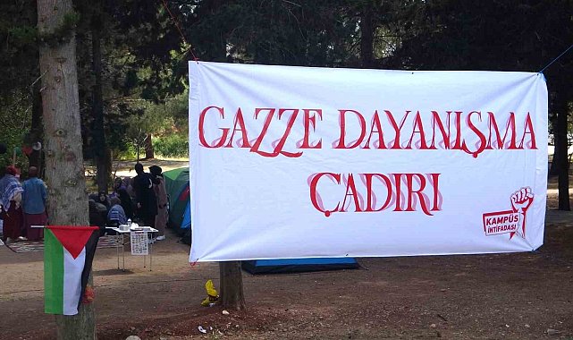 Adana'da Filistin'e destek için 'Farkındalık Çadırı'