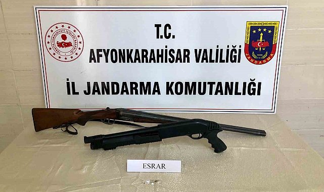 Afyonkarahisar'da ruhsatsız tüfek bulunduran şahsa ceza