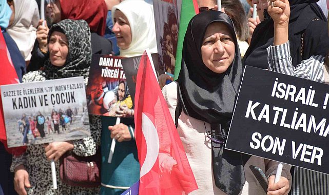 AK Parti Kadın Kolları 81 ilde İsrail'i protesto etti