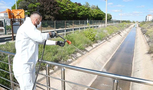 Aksaray Belediyesi dere ve göletlerde erken larva mücadelesi başlattı