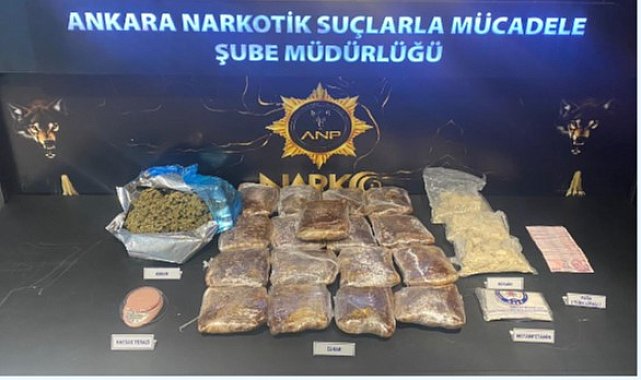 Ankara'da uyuşturucu operasyonu: 3 şüpheli gözaltına alındı