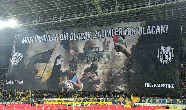 Ankaragücü taraftarından Filistin&#039;e destek