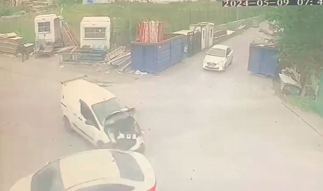 Arnavutköy'deki trafik kazaları güvenlik kamerasında