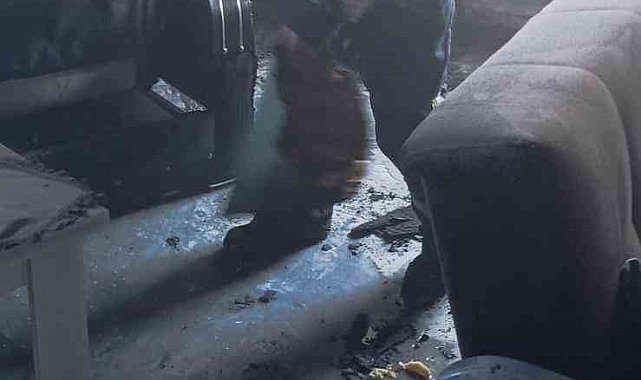 Arsuz'da yanan evde maddi hasar oluştu