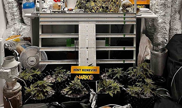 Ayvalık'ta polisten ev görünümlü uyuşturucu imalathanesine operasyon