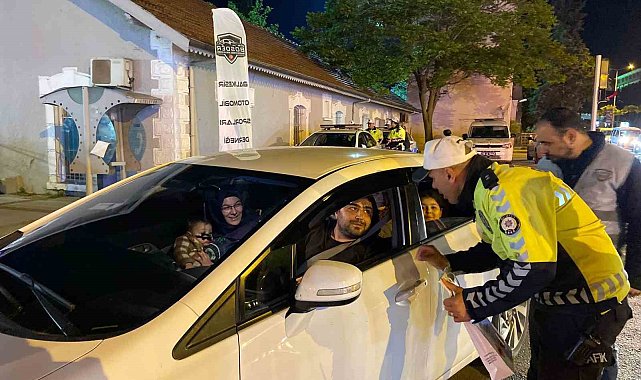 Balıkesir'de sürücülere bilgilendirme uygulaması