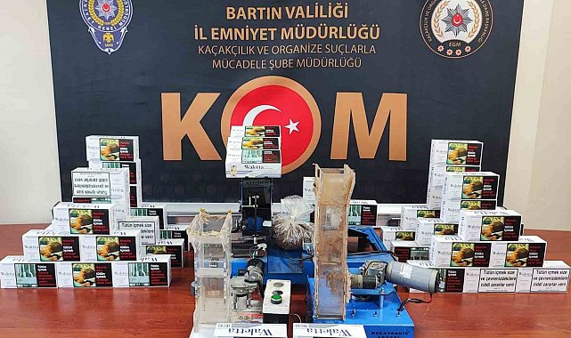 Bartın'da kaçak sigara operasyonu