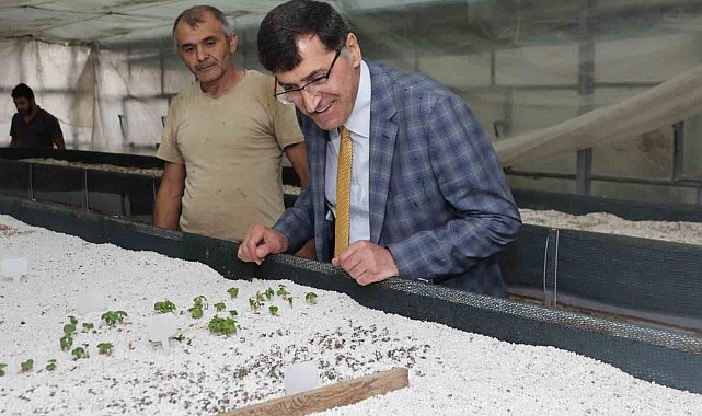 Başkan Eyüp Kahveci Tıbbi ve Aromatik Bitki Merkezini inceledi