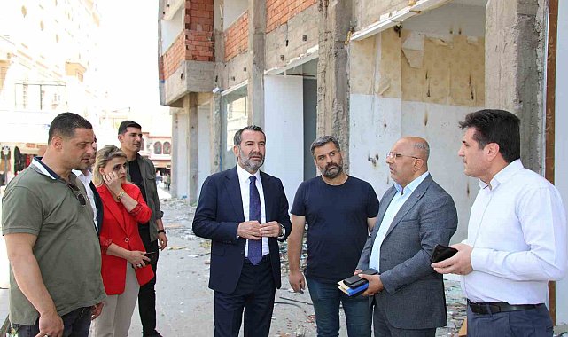 Başkan Şerifoğulları, yıkımı yapılacak eski ETSO binasında incelemede bulundu