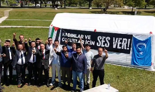 BBP'den Filistin destek çadırına ziyaret