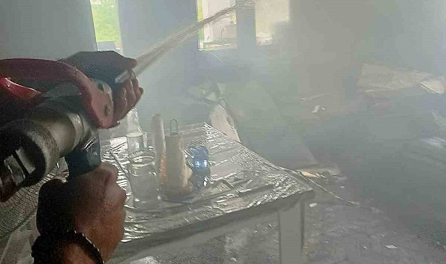 Belen&#039;de çıkan ev yangını söndürüldü